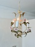 画像3: フランス 薔薇がかわいい アイアンシャンデリア