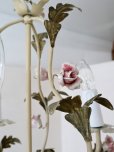 画像10: フランス 薔薇がかわいい アイアンシャンデリア