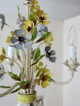 画像10: フランス 2色のお花がかわいい アイアンシャンデリア
