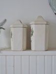 画像6: フランス お花がかわいい陶器製 キャニスター2個セット