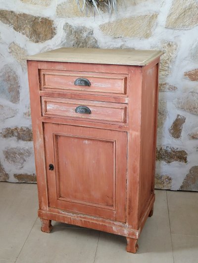 画像2: オーク天板が素朴で素敵な キャビネット