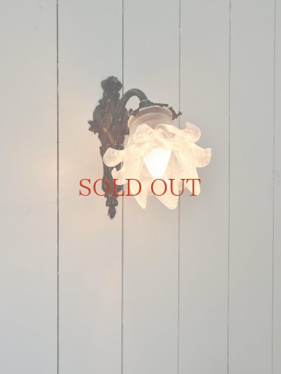 画像3: フランス 薔薇のシェードが素敵な ウォールライト