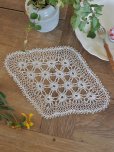 画像6: フランス<br/>繊細で薄手のレース編み<br/>テーブルセンター (6)