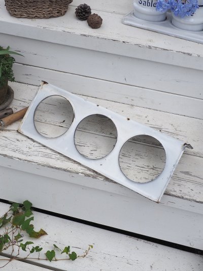 画像19: フランス 格子柄がかわいいホーロー製 サボンラック