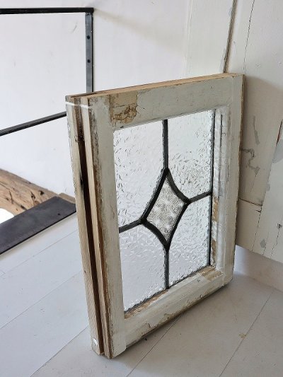 画像6: イギリス ダイヤ模様が素敵な カラーレスステンド