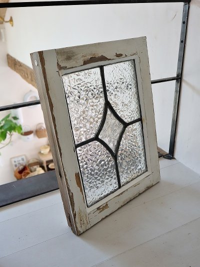 画像10: イギリス ダイヤ模様が素敵な カラーレスステンド