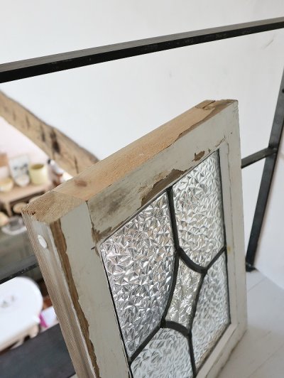 画像11: イギリス ダイヤ模様が素敵な カラーレスステンド