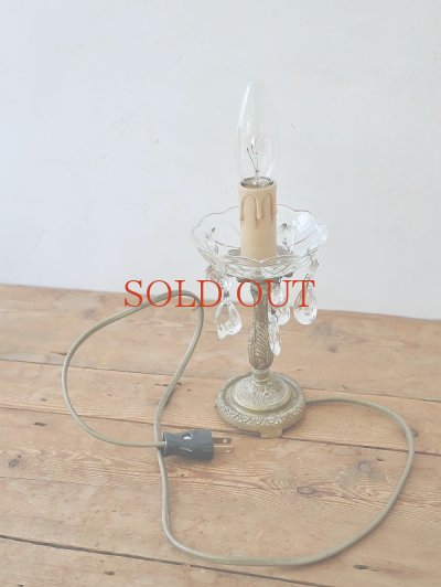 画像12: フランス 真鍮のスタンドが素敵な 1灯ろうそく型 テーブルランプ