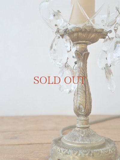 画像10: フランス 真鍮のスタンドが素敵な 1灯ろうそく型 テーブルランプ