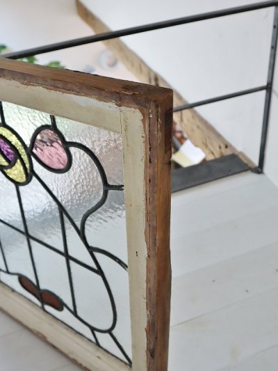 画像5: イギリス お花模様がかわいい ステンドグラス