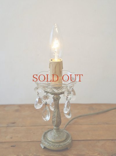 画像2: フランス 真鍮のスタンドが素敵な 1灯ろうそく型 テーブルランプ