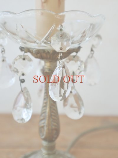 画像6: フランス 真鍮のスタンドが素敵な 1灯ろうそく型 テーブルランプ