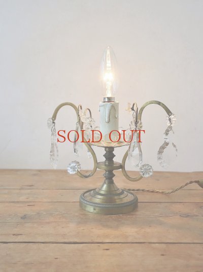 画像2: フランス デザインがかわいい 1灯ろうそく型 テーブルランプ