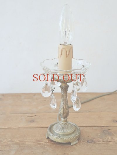 画像9: フランス 真鍮のスタンドが素敵な 1灯ろうそく型 テーブルランプ