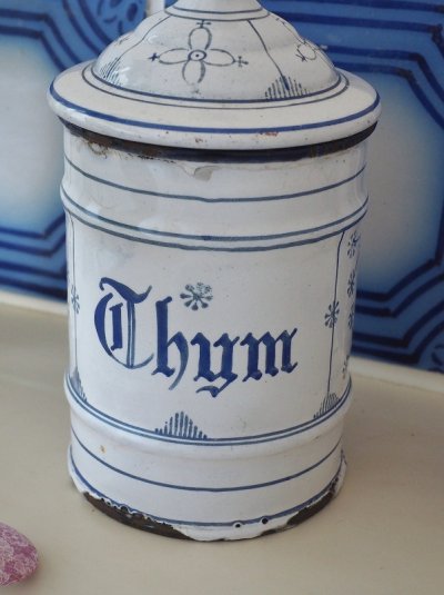 画像3: フランス サキソニー柄ホーロー製 キャニスター