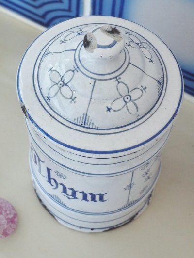 画像8: フランス サキソニー柄ホーロー製 キャニスター