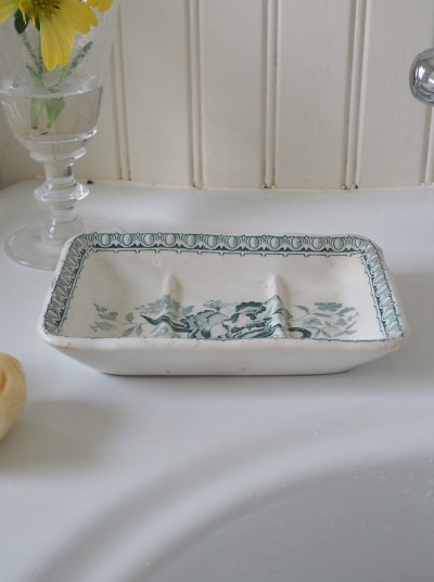 画像5: フランス 陶器製 ソープディッシュ