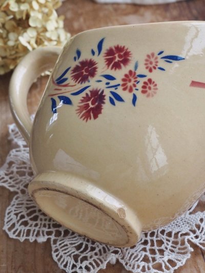 画像11: フランス 撫子模様が 素朴でかわいい ミルククリーマー