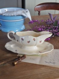 フランス お花模様がかわいい 陶器製ソーシエ