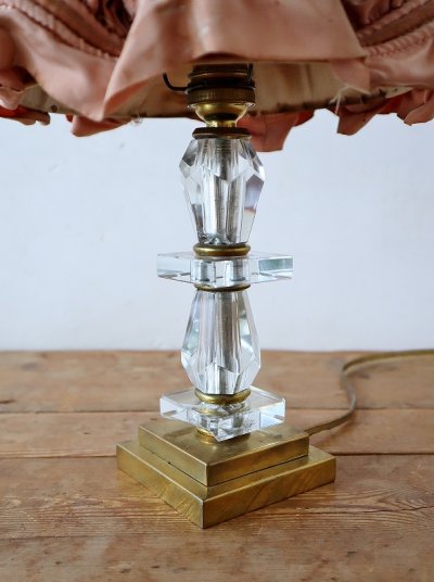 画像6: フランス ガラスのスタンドが素敵な テーブルランプ