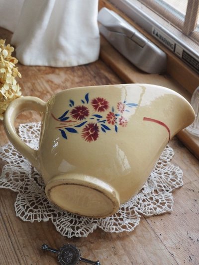 画像10: フランス 撫子模様が 素朴でかわいい ミルククリーマー