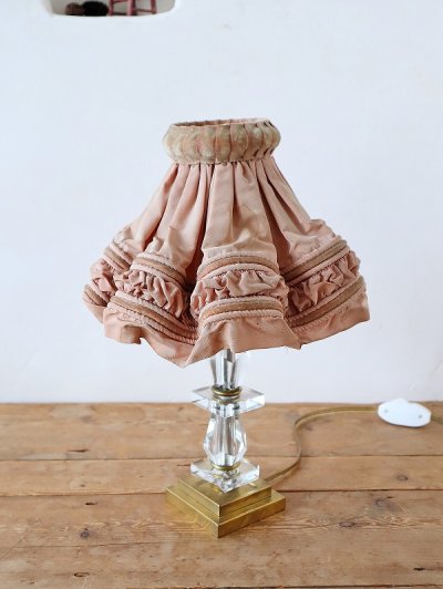 画像3: フランス ガラスのスタンドが素敵な テーブルランプ