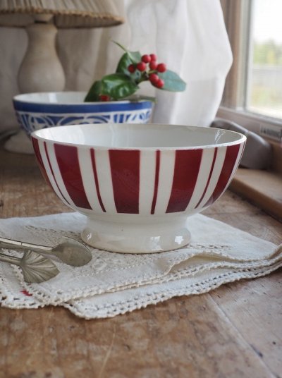 画像2: フランス ストライプがかわいい カフェオレボウル