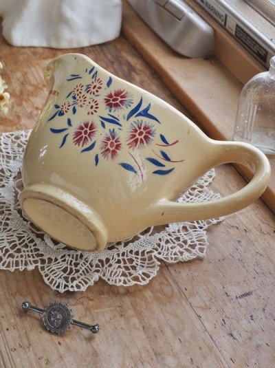 画像9: フランス 撫子模様が 素朴でかわいい ミルククリーマー