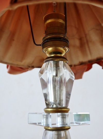 画像7: フランス ガラスのスタンドが素敵な テーブルランプ