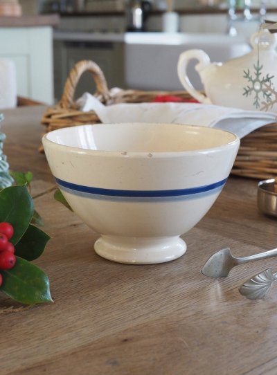 画像5: フランス ブルーラインがかわいい カフェオレボウル