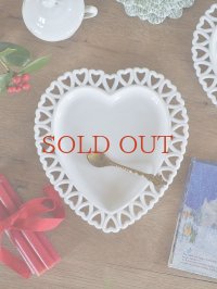 フランス ミルクガラス製 デザートプレート