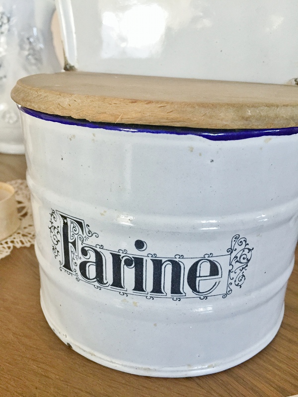 フランスホーロー製フラワー缶はかわいいアンティークネットショップfufunetG21-0021