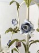 画像8: フランス ラベンダー色の薔薇が素敵な アイアンシャンデリア (8)