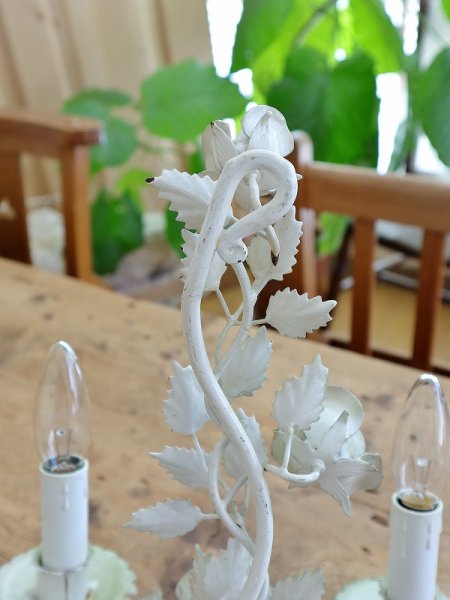 画像15: フランス 薔薇のモチーフが素敵な アイアンウォールライト (15)