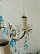 画像12: フランス ブルーのティアーズドロップが 素敵な5灯シャンデリア (12)