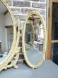 画像7: イギリス 装飾が素敵な オーバル三面鏡 (7)
