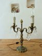 画像10: フランス 真鍮のデザインが 素敵なろうそく型 テーブルランプ (10)