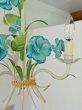 画像10: フランス ブルーのお花が素敵な アイアンシャンデリア (10)