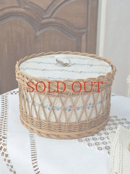 画像2: フランス ファブリックがかわいい ソーイングボックス (2)