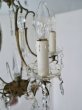 画像12: フランス ガラスのパーツが素敵な 4灯シャンデリア (12)
