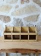 画像8: フランス 素朴なボックス型 木製シェルフ (8)