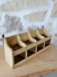 画像9: フランス 素朴なボックス型 木製シェルフ (9)