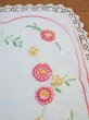 画像8: フランス お花模様の刺繍が かわいいテーブルクロス (8)