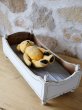 画像2: フランス ブルーのラインがかわいい ドールベッド (2)