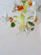 画像10: フランス 2種類のお花がかわいい アイアンシャンデリア (10)