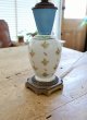 画像7: フランス 陶器の小花がかわいい テーブルランプ (7)