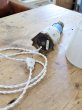 画像14: フランス 陶器の小花がかわいい テーブルランプ (14)