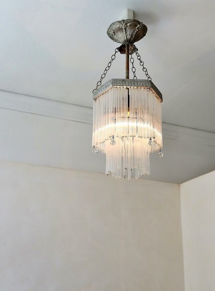 フランス　かわいい　アンティーク　ペンダントライト