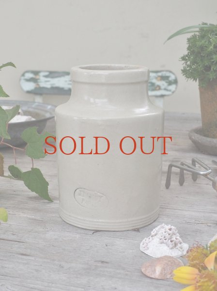 画像2: フランス グレー陶器製ボトル (2)