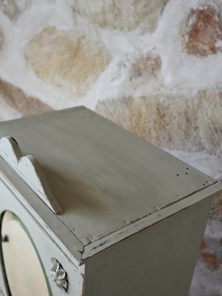 画像4: フランス デザインがかわいい ウォールミラーキャビネット (4)